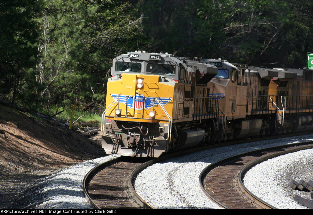 Eastbound stack train at Gold Run